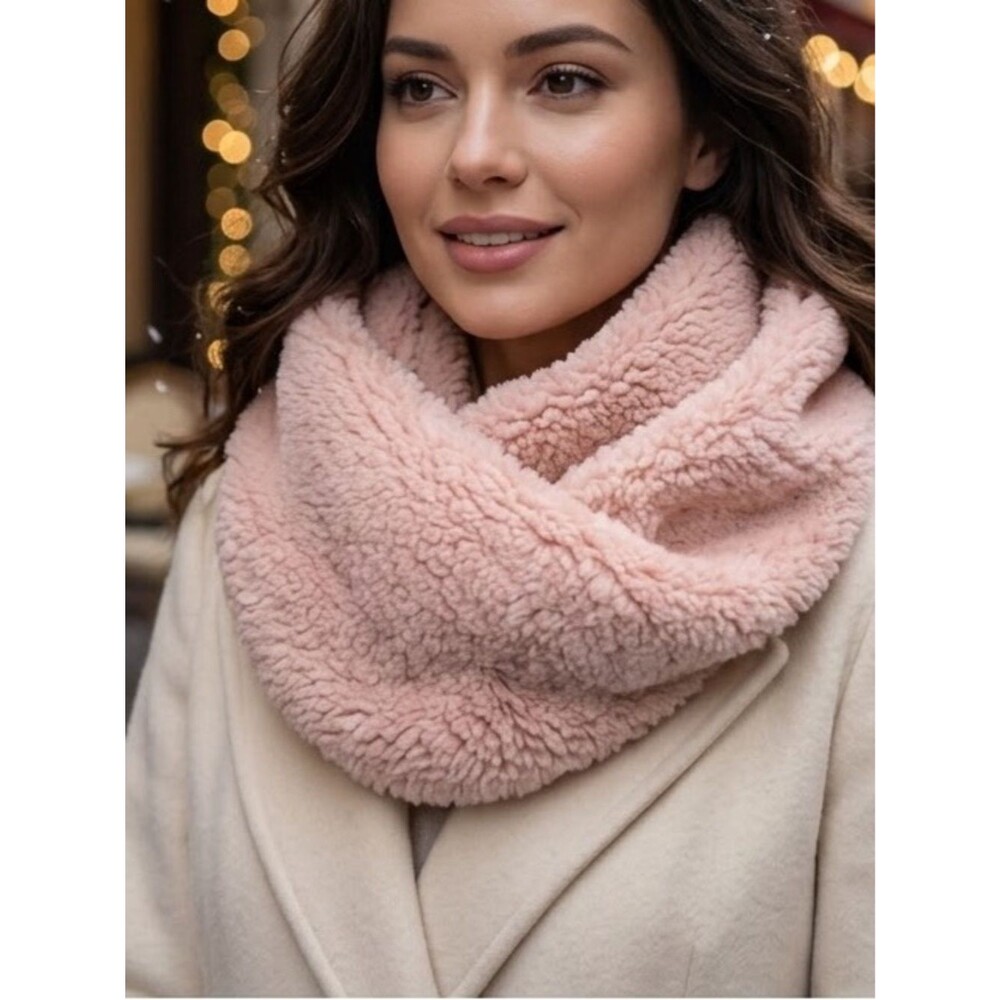 Jenni Cozy Plush Infinity Scarf in Blush Pink - Women's Accessory ❤️winter fall